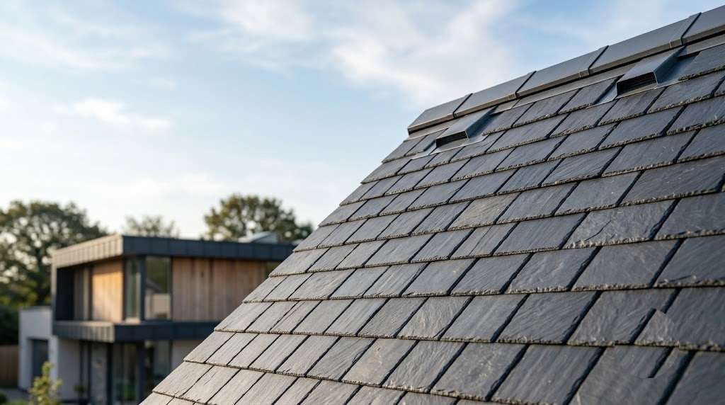 Toiture en ardoise naturelle posée par [NOM_ENTREPRISE]